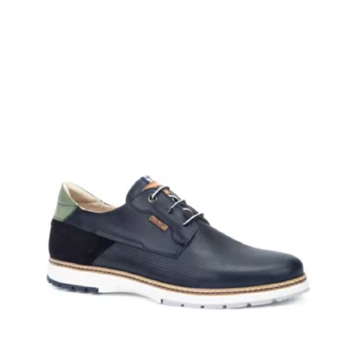 PIKOLINOS OLVERA M8A-4222C1 Zapato de piel de primera calidad, con cordones y plantilla extraible, ideal para cualquier look. Extra ligero y antideslizante. - 1