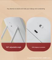 LED de 3 Colores y Brillo, Espejo de escritorio portátil con Luz, Espejo de viaje compacto with Pantalla práctica - details 3