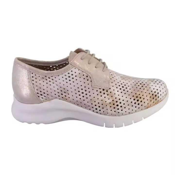 PIESANTO 240715 Zapatos con cordones de mujer beige PIEL 524 - 1