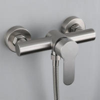 Grifo De Ducha De Acero Inoxidable 304 Para Baño Con Regulador De Agua Caliente Y Fría Accesorios De Baño Tapa De Agua G1/2 Para Bañera Y Ducha Manual - details 4