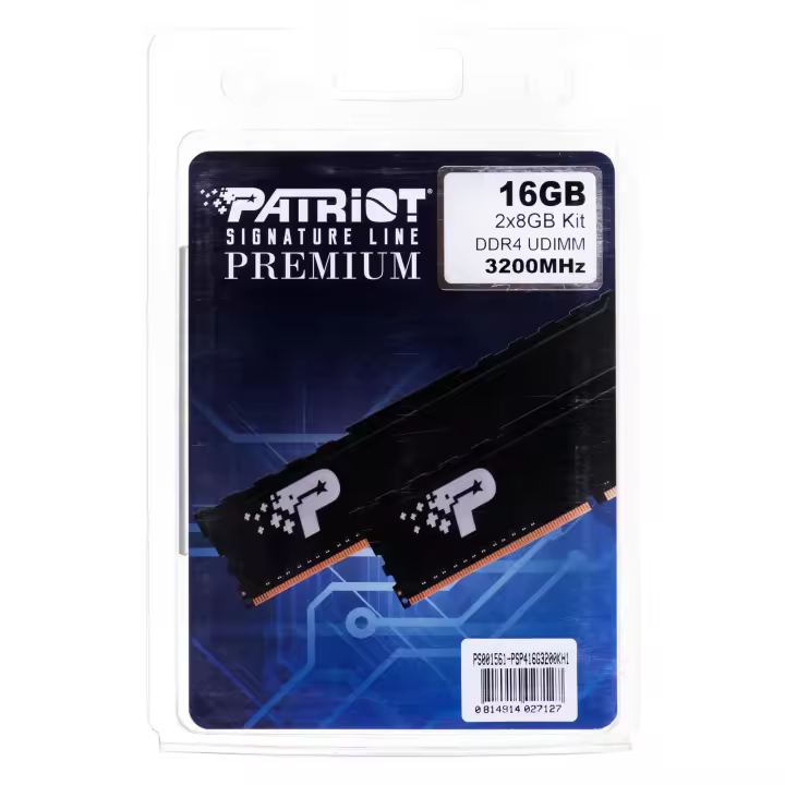 Patriot Memory Serie Signature Kit de Memoria DDR4 3200 MHz PC4-25600 16GB (2x16GB) C22 - PSP416G3200KH1 - 1