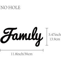 Madera Familiar Signo Decorativo Para Pared Arte Letra Cortada Laser No Terminado Accesorios Decorativos Rusticos Para Sala De Estar Puerta De Casa - details 1
