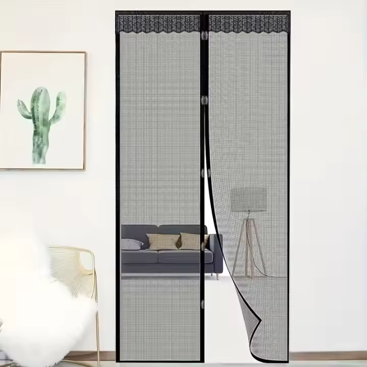 Cortina Magnética Antisiquios Para Puerta Amigable Con Mascotas Instalación Fácil Malla Suave Para Interior Y Exterior Ideal Para Sala De Estar Y Dormitorio - 1