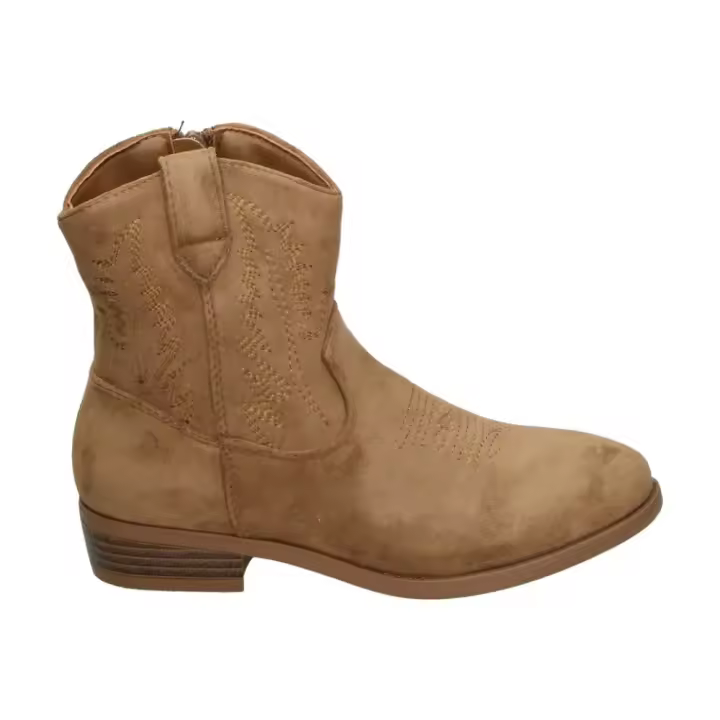 JUPIFLY | Botines Camperos Jupifly para Niña – Botines Cowboy en Marrón – Botín Cómodo con Cremallera Lateral – Estilosos – Cómodos y Versátiles – Fácil de Poner y Quitar – Modelo 1001 - 1