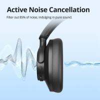 Auriculares Bluetooth inalámbricos Tronsmart SOUNFII Q20 diadema, cancelación activa ruido, hasta 60 horas reproducción, sonido de bajos, llamada clara como el cristal, controladores modo de audio dual, conexión con smartphone/laptop/PC, para casa, música - details 0