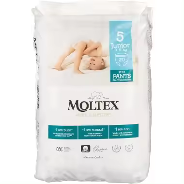Pañales Pants Pure & Nature Talla 5 (9-14 kg) 20 Uds. Moltex - 1