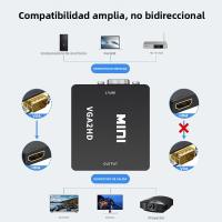 Convertidor VGA a HDMI Compatible Portátil VGA2HDMI Video Box Adaptador De Audio 1080P Para Proyector Notebook PC HDTV TV - details 4