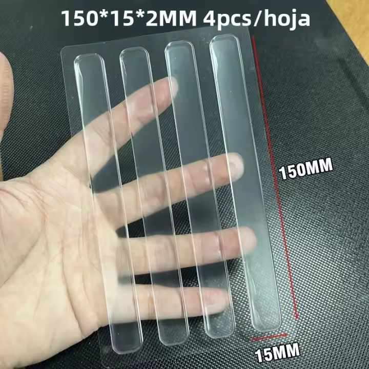 Parachoques De Puerta Antideslizante Redondo Transparente De Silicona Suave Autoadhesivo Protector De Pared Y Manija - 1