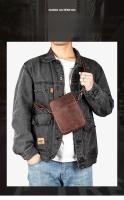 Bolso De Hombro Para Hombre En Cuero Genuino Multifuncional Y De Gran Capacidad Bolso Cruzado De Cuero Con Tassel Bolso De Mano Casual Para Fiestas - details 0