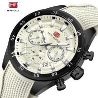 Reloj De Pulsera Deportivo Casual Para Hombres MINI FOCUS Gran Dial Luminoso Resistente Al Agua Cuarzo Multi-function Corona a Contrachavija Calendario - details 4