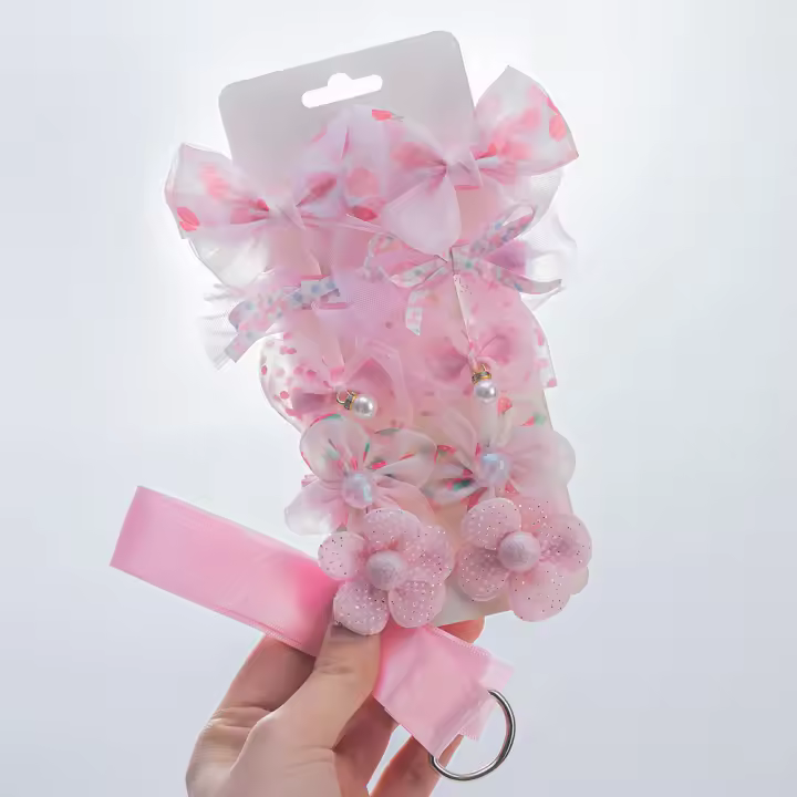 Set De 11 Clips De Cabello Con Encaje Y Plumas Para Bebés Niñas Con Borlas Alas Plateadas Y Barretas De Flor De Perla Almacenamiento De Cinturón Uso Diario Para Niñas - 1