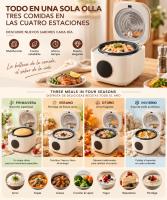 Olla Eléctrica Multifunción 5L, Olla Arrocera Inteligente Programable con Panel Digital, Cubeta Antiadherente y Cocción Automática, Multicooker para Arroz, Sopas, Guisos, Vapor y Cocina Diaria - details 1