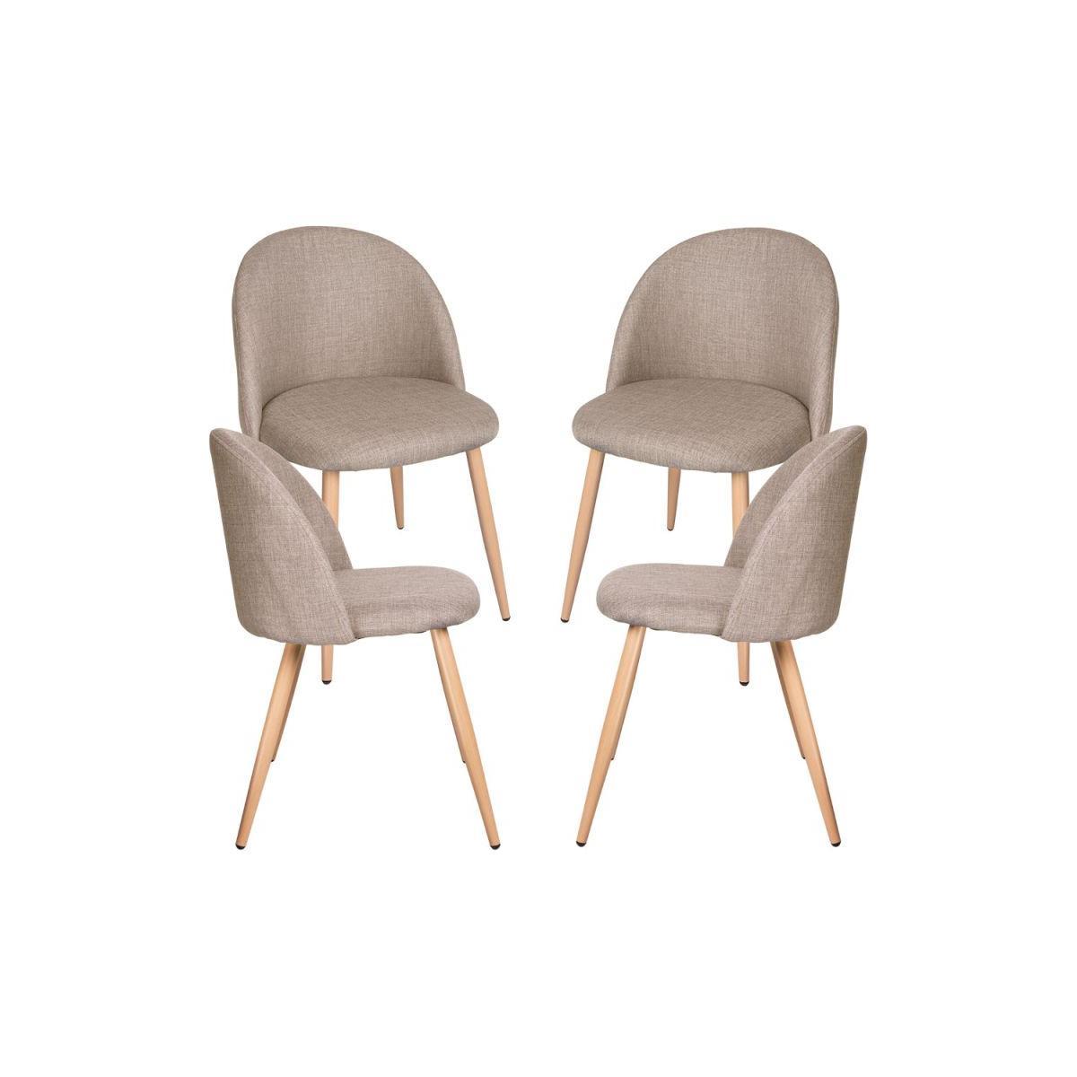 Pack 4 Sillas Vint Tela - Beige