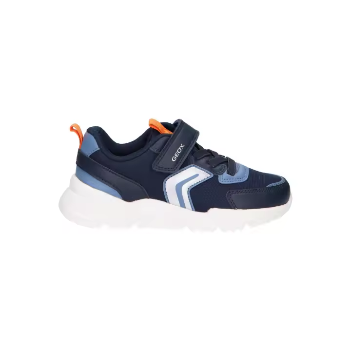 Geox Casual Sneakers for Girls in Blue, canvas with textile lining and rubber sole, closed toe design; comfortable girl sneakers for casual outings and sports activities, perfect children's shoes for girls. - 1