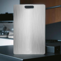 Placa De Corte De Acero Inoxidable 304 De Grado Alimenticio Doble Cara Para Cocina Resistente Al Desgaste Y Fácil De Limpia - details 3