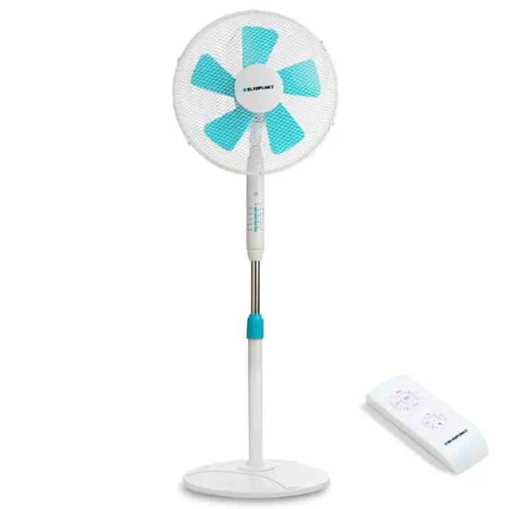 Blaupunkt Ventilador de pie BP2010 Ventilador 45W Altura regulable Ventilador con Rejilla de nido de abeja Altura 40cm Mando a distancia Control Remoto CALIDAD ALEMAN - 1