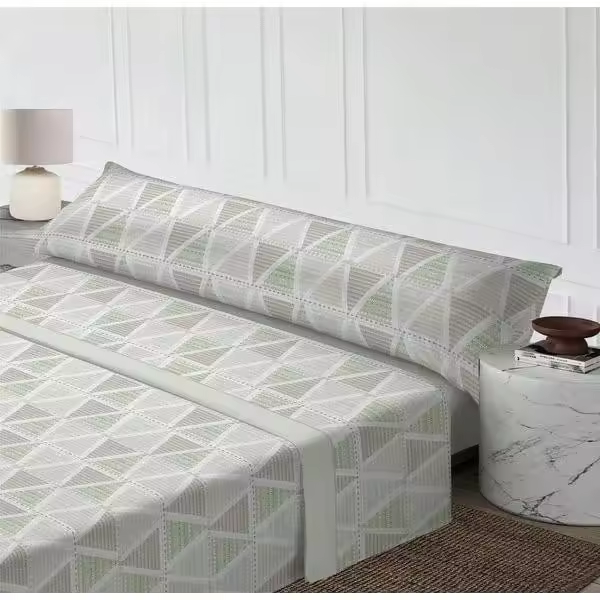 STARLEY-Juego Sábanas de Cama de Verano y Entretiempo. Estampadas 3 Piezas, Incluye Funda de Almohada + Encimera + Bajera Ajustable, 100% Microfibra - 1