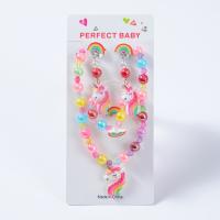 Juego De Joyas Para Niñas Con Unicornio Colorido Y Dibujos Animados: Collar Pulsera Aretes Y Anillo Regalo Ideal Para Niñas De 0 a 12 Años - details 1