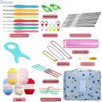 FELE Kit De Inicio Para Crochet 59 Piezas Con Bolsa De Almacenamiento Herramientas Y Material De Yarn De Lana Para Principiantes - details 2