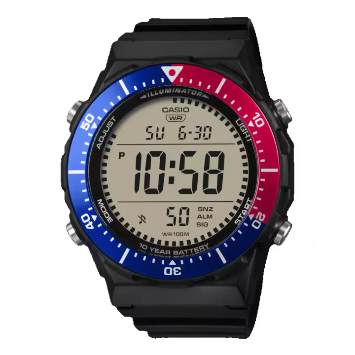 Reloj CASIO Para Hombre - Pantalla Digital y Bisel Giratorio Azul/Rojo - Sumergible (100m) - AE-1700H-1A2VEF - 1