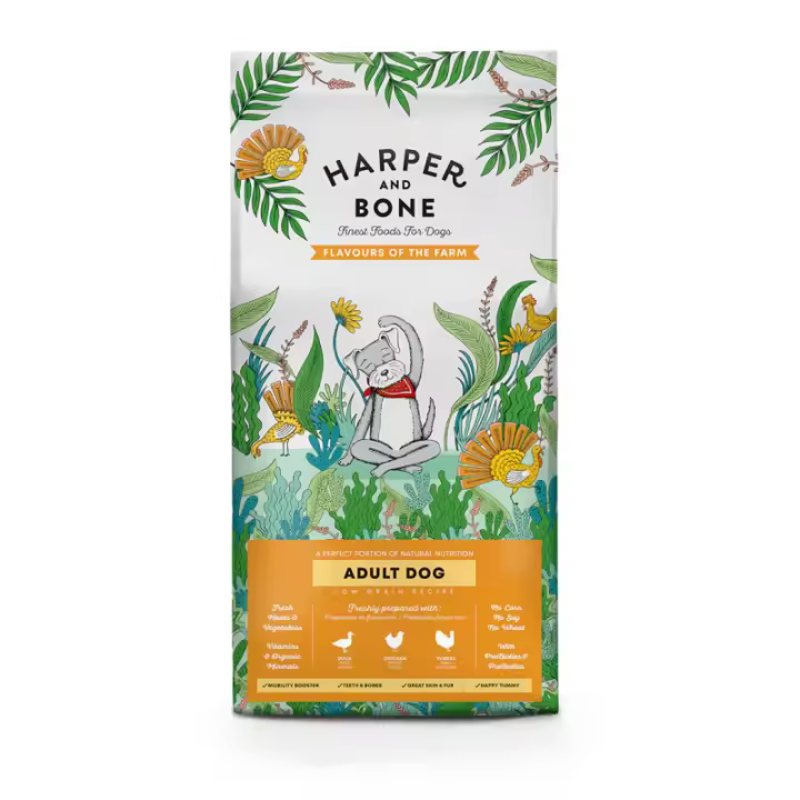 Harper And Bone Dog Adult Medium & Large Flavours Farm 12 Kg Comida Para Perros - 1