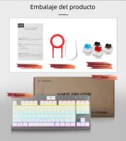 Teclado Mecánico De Juego E-YOOSO Z77 Rainbow 87 Teclas Con Switches Rojos Negros Marrones Y Azules Para PC Laptop Con Cable USB - details 11