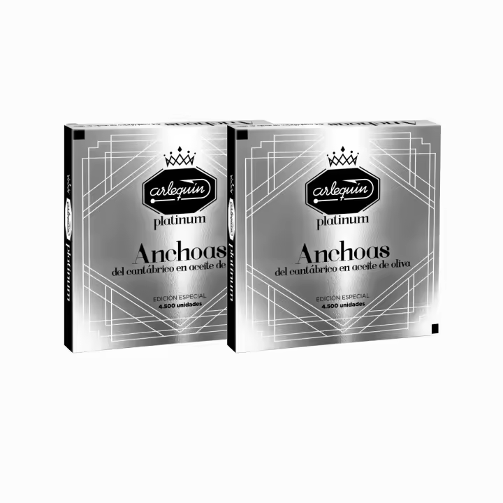 ARLEQUÍN Anchoas del Cantábrico en Aceite de Oliva – Series Platinum, Oro y Gran Formato. - 1