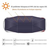 Carpa Para Coche Exterior Azul 4.2x2.1M Cubierta De Sombra Para Vehículo Tejido De Oxford Poliéster Sin Base - details 1