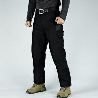 Pantalones Tácticos Impermeables Para Hombres Múltiples Bolsillos Cargo Resistentes Al Desgaste Ropa De Trabajo Al Aire Libre Para Senderismo - details 11