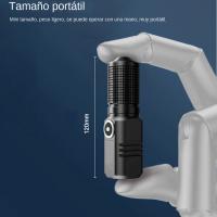 Linterna Mini LED Recargable XHP50 1500lm Fuerte Puede Apagarse Con Un Click Iluminación Al Aire Libre Impermeable Distancia De Iluminación > 500 Metros Aleación De Aluminio Negro - details 1