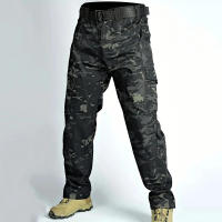 Pantalones Tácticos Impermeables Para Hombres Múltiples Bolsillos Cargo Resistentes Al Desgaste Ropa De Trabajo Al Aire Libre Para Senderismo - details 18