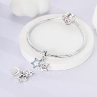 Encantos Originales De Plata 925 Para DIY Pulsera Y Collar Joyería Para Mujer Con Deseño De Sol Y Luna Joyas Delicadas - details 25