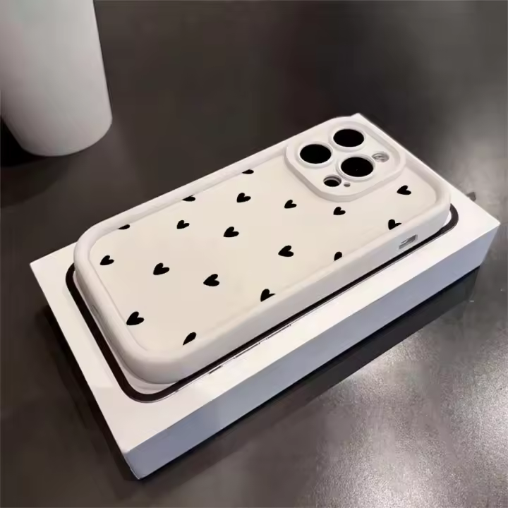 Funda Para iPhone 17 pro Max 17e 14 15 plus 11 12 pro 13 Air 16 Con Patrón De Corazón Super Cool Cubierta De Teléfono Compatible Con Varios Modelos De iPhone - 1