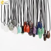 Collar De Piedra Natural Con Colgante De Gota Para Hombres Y Mujeres Collar De Cristal Con Amatista Rosa Y Ojos De Tigre Ajustable Para Todas Las Ocasi\u00f3nsvia CSJA Joyas - details 15