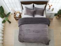 KingnetStore - Edredón Grueso con Borrego Sherpa 600 g/m² - 3 Tamaños con 1/2 Fundas de Almohada – Franela, Relleno, Borrego - details 6