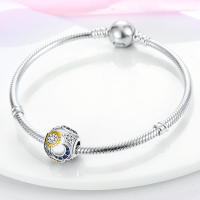 Colgante De Gato Luna Estrella En Plata Para Mujer Pendiente De Earphone Dangle Joyería De Moda DIY Regalo Bangle Bracelet Fit - details 205