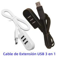 Cargador Multi-función USB 3 En 1 Convertidor Con Hub De Puertos USB Accesorios Para Cables De Datos Extension Splitter Socket - details 0