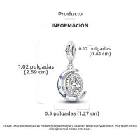 Encantos Originales De Plata 925 Para DIY Pulsera Y Collar Joyería Para Mujer Con Deseño De Sol Y Luna Joyas Delicadas - details 21