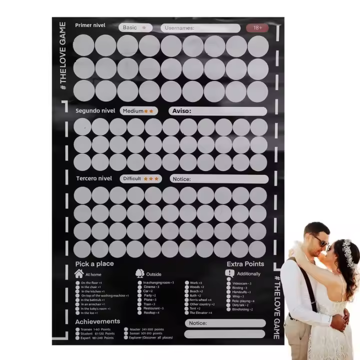 Juego De Parejas Románticas 100 Cosas Por Hacer Entre Dos Personas Listado De Juegos De Parejas Desafío Del Amor Ideas Para Noches De Date Cartel De Papel Moderno - 1