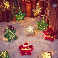 Luz De Navidad LED Estrella Electroplata Batería Incluida Cadena De Luces Para Decoración Festiva De Navidad Multicolor - details 8