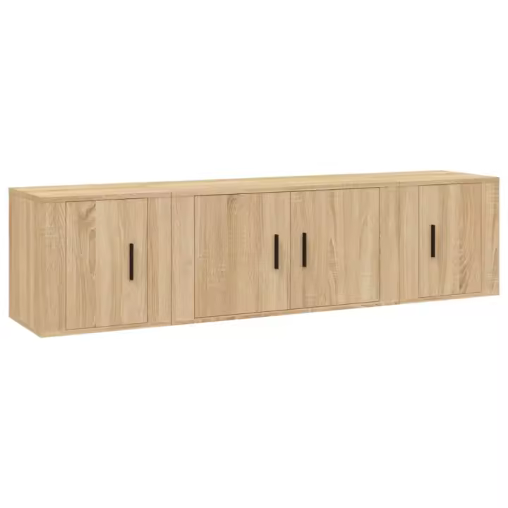 vidaXL Set de muebles para TV 3 pzas madera contrachapada roble sonoma - 1