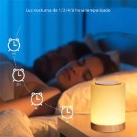 Lámpara De Noche LED Inteligente Recargable USB Con Control Táctil Y Cambio De Color RGB Para Decoración De Habitación De Niños Camping - details 6