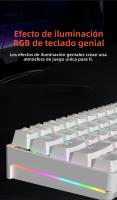 Teclado Mecánico De Juego USB MUCAI MK61 61 Teclas Switch Rojo Cableado Desmontable RGB Retroiluminado Intercambiable Caliente - details 2