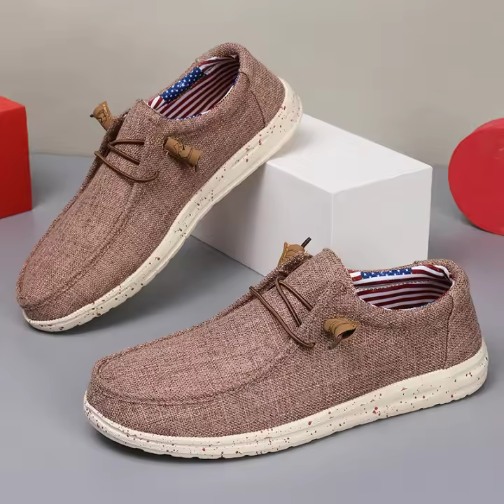 Zapatos De Lona Para Hombre Casual Transpirables Zapatos Planos Slip-On Talla Grande Hasta 47 Zapatos De Conducción Sin Tapa Anteojos - 1