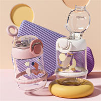 Botella De Agua Para Niños De 600ML Con Pajita Material Saludable Para Deporte Al Aire Libre Estilo Cartoon Reutilizable - details 2