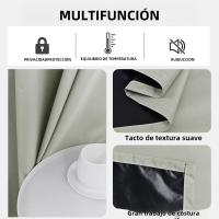 Cortinas De Blackout 100% En Color Sólido Para Protección Solar Y Aislamiento Total Para Dormitorio Y Sala De Estar - details 25
