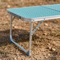 Aktive - Mesa baja plegable, 60x40x25 cm, menta, estructura de aluminio, soporta 30 kg, asa bandolera transporte, de camping, playa, jardín - details 5