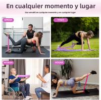 Banda De Resistencia De Goma Portátil Para Ejercicio De Fitness Y Yoga Equipo De Gimnasio Elasticidad Para Mujer Entrenamiento De Pilates Crossfit Estiramiento - details 5