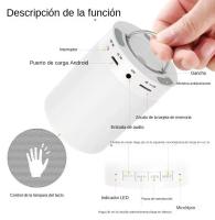 Lámpara De Noche LED RGB Con Bluetooth Y Audio Lámpara De Mesa Para Cama Luz Colorida Cambiable Al Toco Portátil - details 5