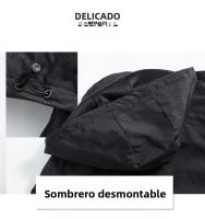 Chaqueta De Corrida Para Hombres Impermeable Y a La Viento Con Capucha Ligera Y Transpirable Ropa De Escalada Y Pesca - details 19